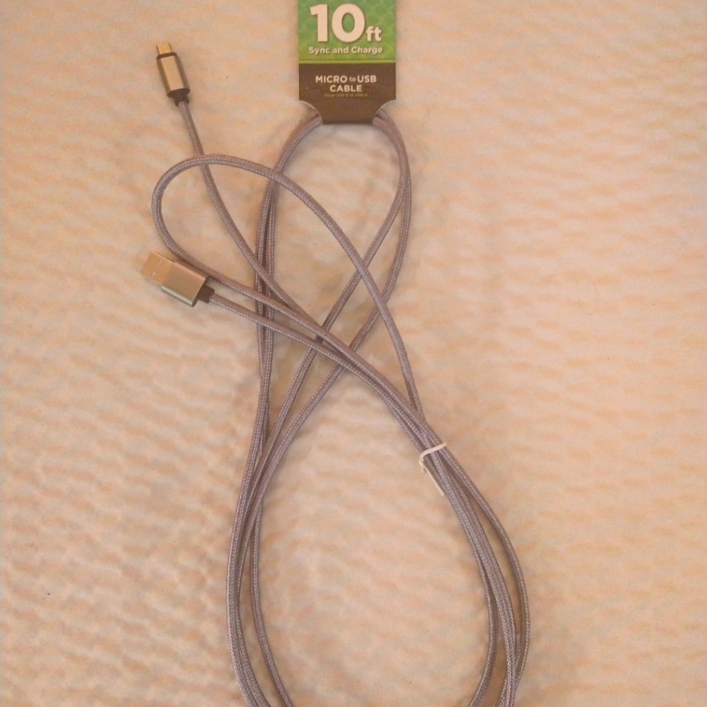 Charging Cable 10ft Micro to Usb